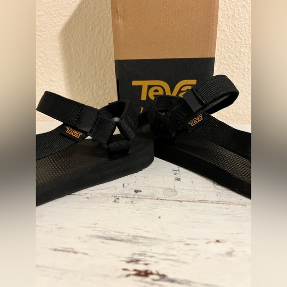 WOMENS TEVA ORIGINALS SANDALS SIZE 7 BLACK NIB - Picture 6 of 9